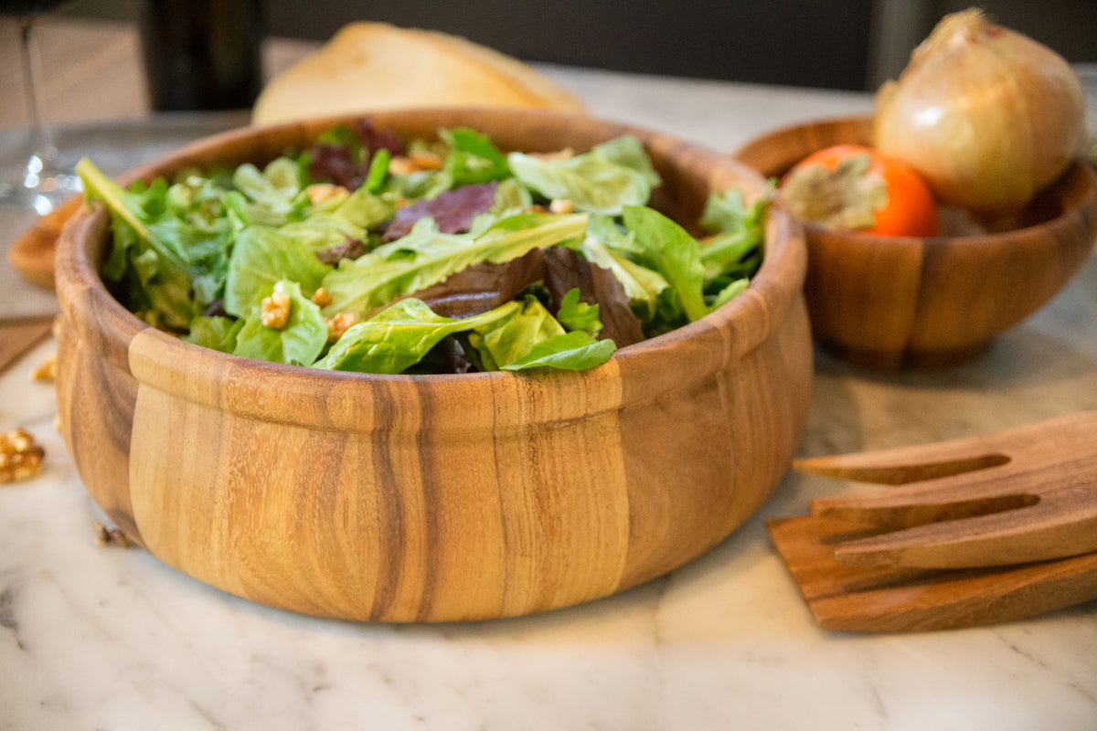 Ironwood Large Acacia Wood Salad Bowl