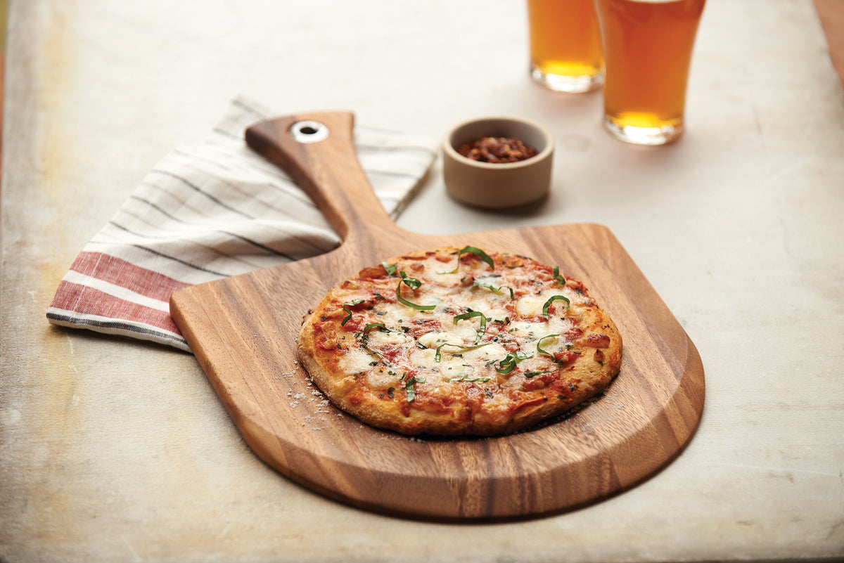 Lucca Mini Pizza Peel - Acacia Wood - Ironwood Gourmet