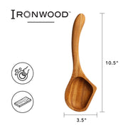 Ironwood Gourmet Acacia Wood Spoon For Cooking, 10.5" Skillet Spoon