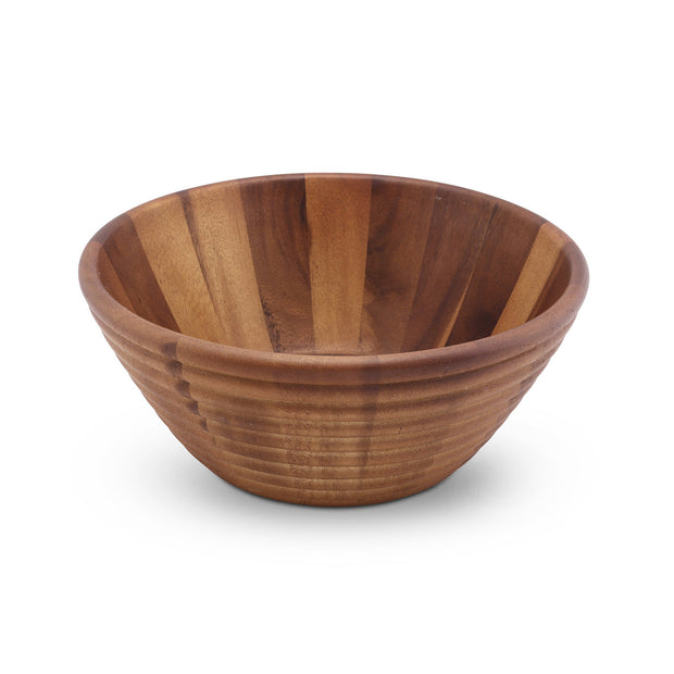 Ironwood Gourmet Beehive Salad Bowl, Large 12" Acacia Wood Fruit and Salad Serving Bowl