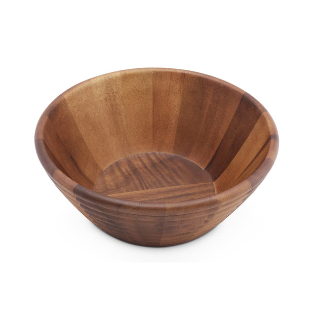 Ironwood Gourmet Beehive Salad Bowl, Large 12" Acacia Wood Fruit and Salad Serving Bowl