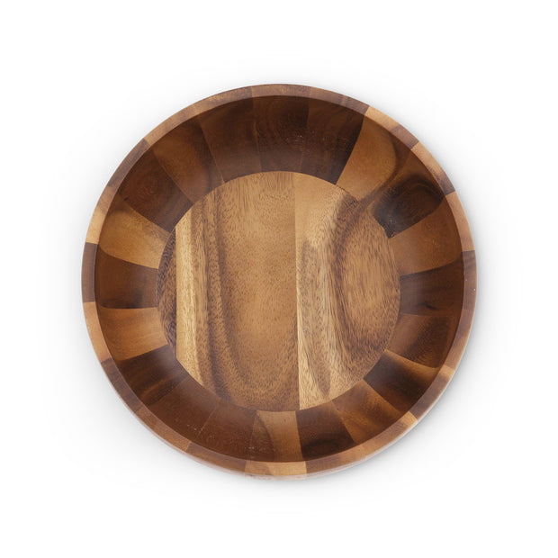 Ironwood Gourmet Beehive Salad Bowl, Large 12" Acacia Wood Fruit and Salad Serving Bowl