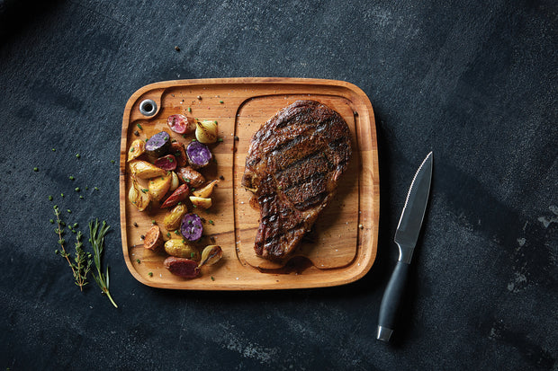 Acacia Wood - Fort Worth Steak Plate - Ironwood Gourmet