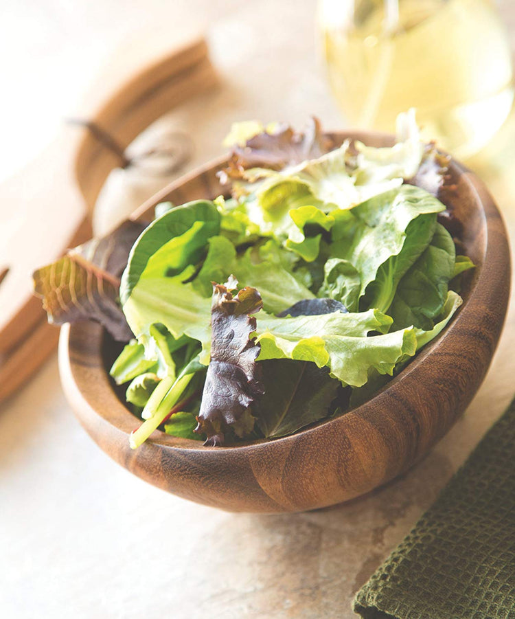 Individual Small Salad Bowl - Acacia Wood - Ironwood Gourmet
