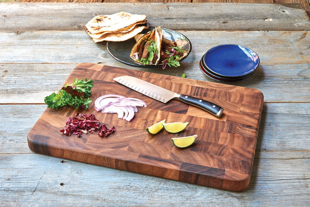Ironwood Large End-Grain Prep Station, Acacia — 20" x 14" x 1.25"