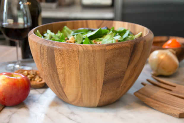 Ironwood Gourmet 28134 Extra Large Salad Bowl Acacia Wood for sale online