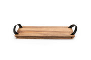 Small Florence Serving Board With Leather Handles